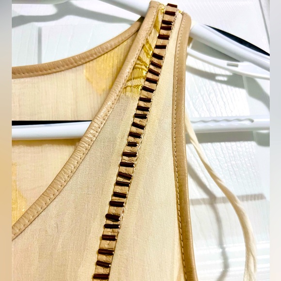 Urban Outfitters Silk, Gold Metallic and Beaded fairy core ballet-core dress - Picture 11 of 16